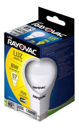 Foco Rayovac 8W Cálido