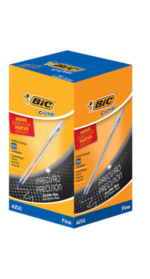 Birome Cristal Fina Azul
