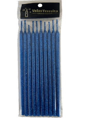Vela Larga Azul Brillante