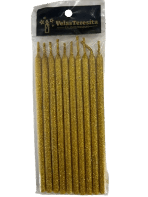 Vela Larga Dorada Brillante