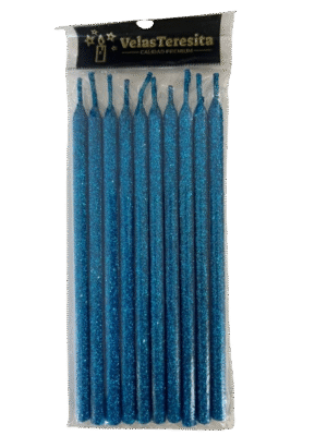 Vela Larga Turquesa Brillante