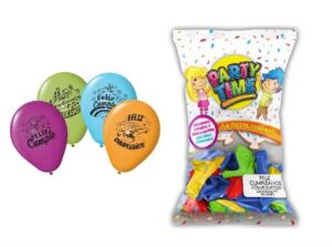 Globo Party Time Feliz Cumpleaños x50 N9