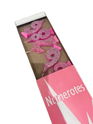 Vela Numerote Rosa
