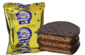 Alfajor Capitan de Espacio Triple NEGRO x24
