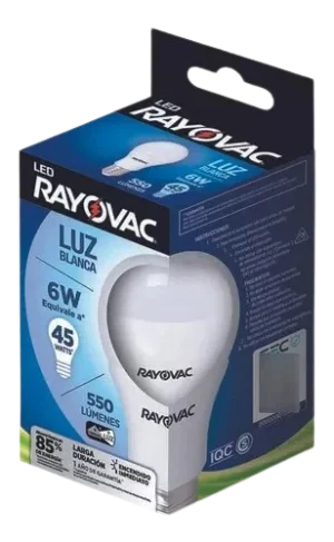 RAYOVAC LED 6W BLANCA X10